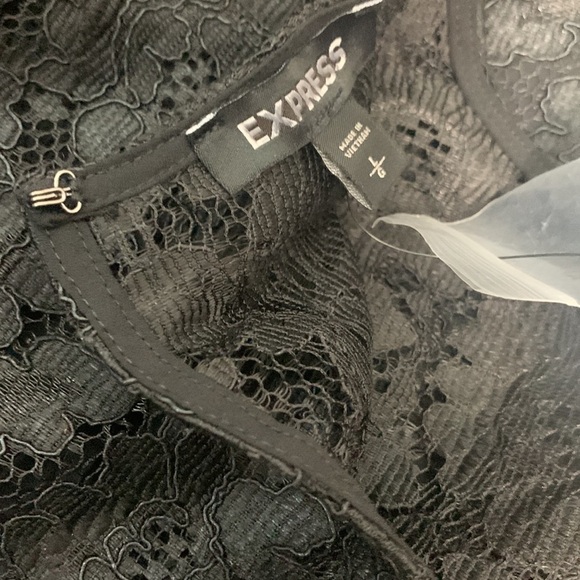 Express Black Puff Sleeve Lace Top- NWT - Picture 15 of 16